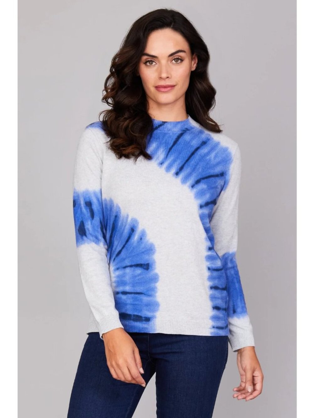 Peace Of Cloth Tie Dye Sweater X Small Knit Blue Gray